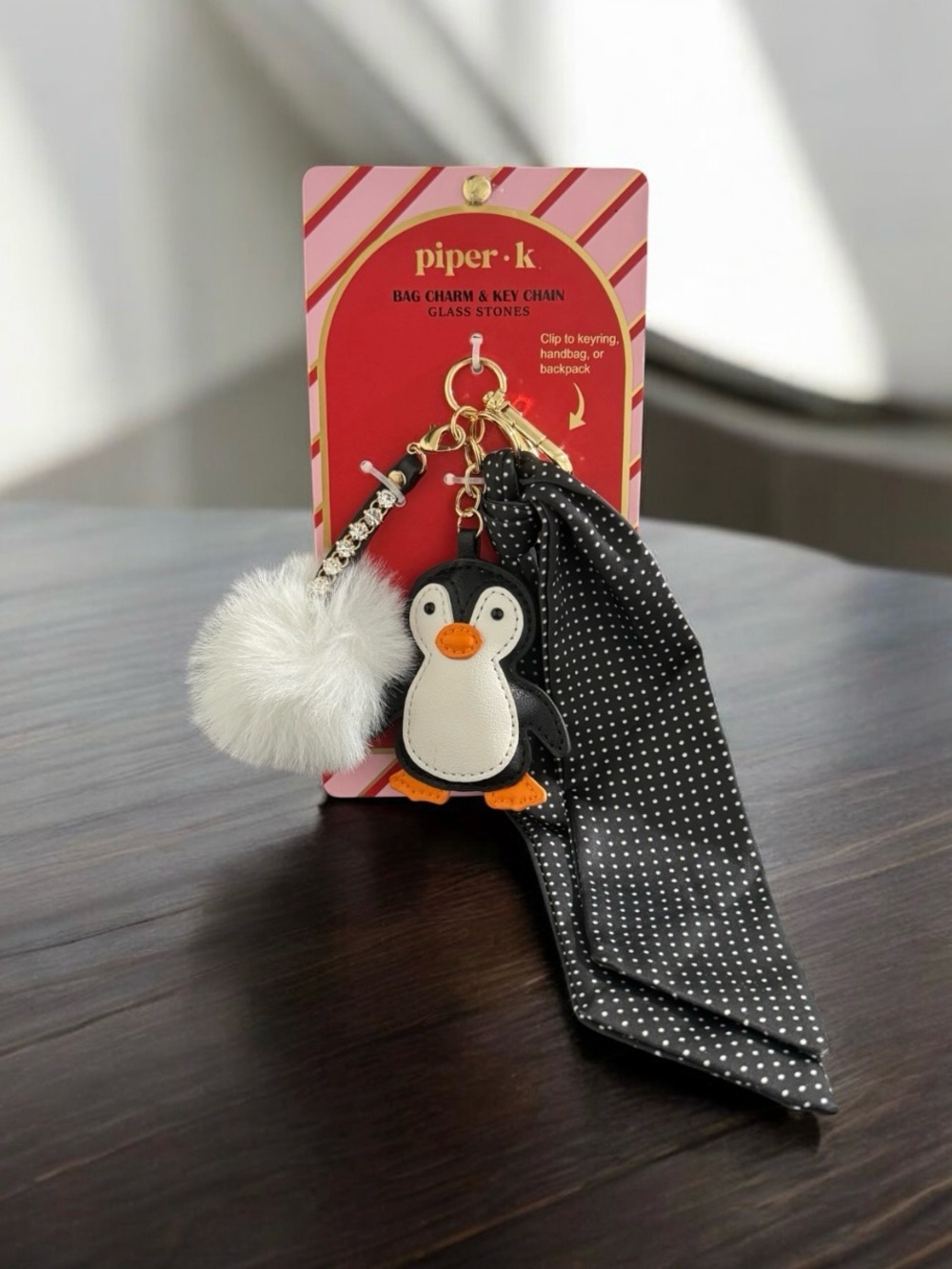 Piper K Penguin Keychain & Bag Charm